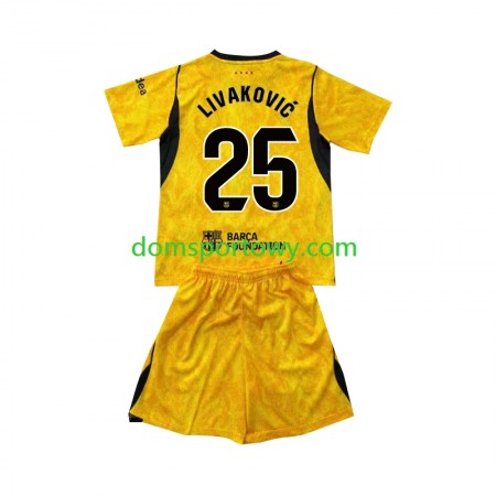 Koszulka FC Barcelona Dominik Livakovic 25 Bramkarska Dziecięcy Czwarty Koszulki Piłkarskie 2026-2027 Krótki Rękaw